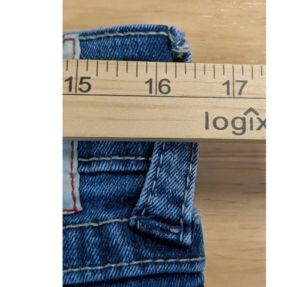 True Religion Ricky Relaxed Straight Jeans Mens 32 Medium Wash Blue Denim